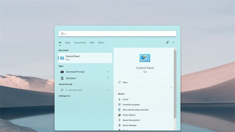 Giao diện Control Panel của Windows, mục Network and Internet
