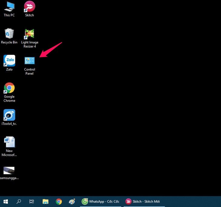 Giao diện Control Panel trên laptop Windows để tùy chỉnh cài đặt nguồn