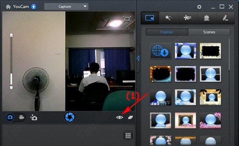 Giao diện Cyberlink Youcam với nhiều hiệu ứng, tạo trải nghiệm photobooth trên laptop