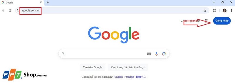 Giao diện đăng nhập để tải trang tính Google Sheets về laptop