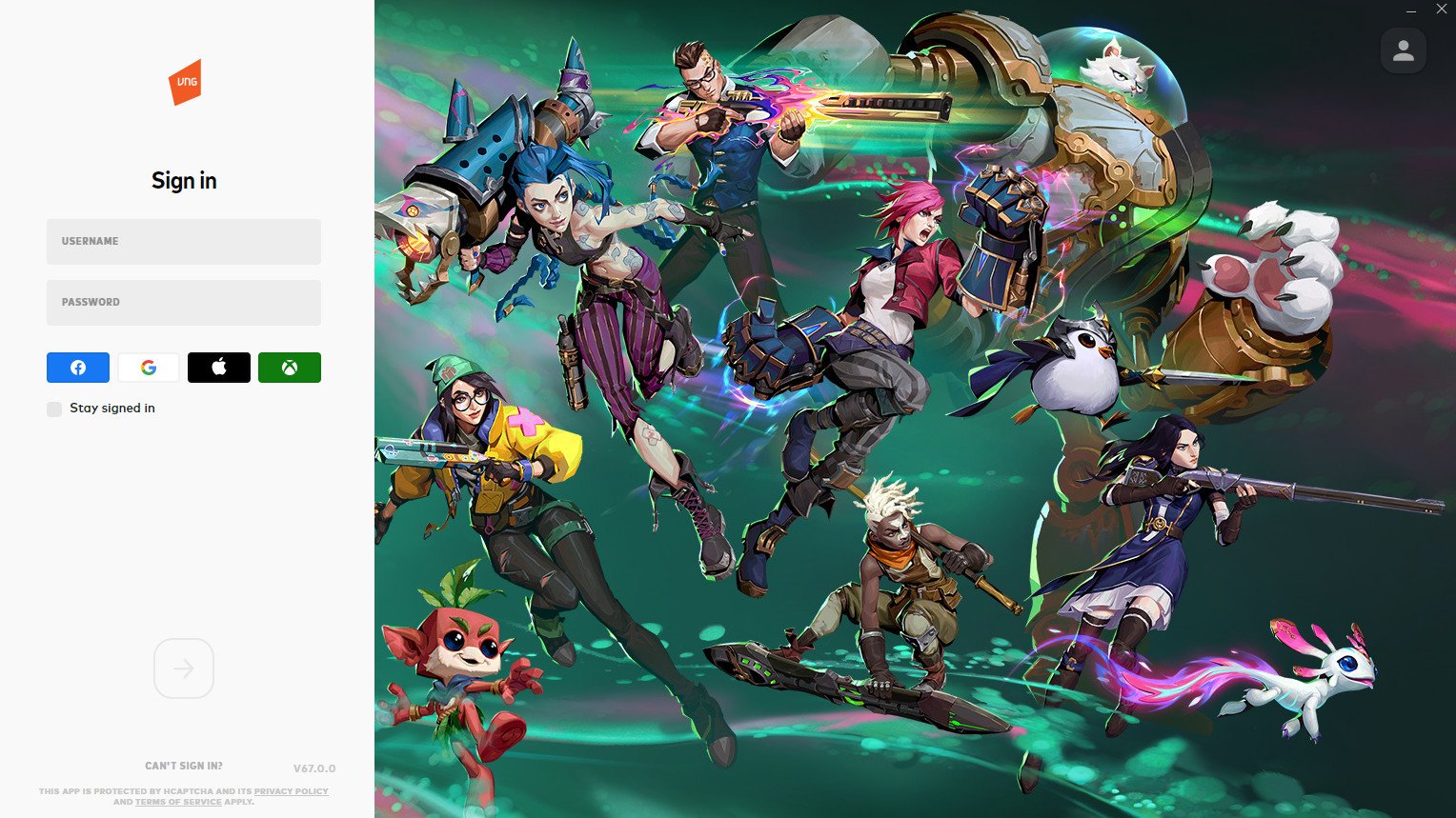 Giao diện đăng nhập Riot Client sau khi cài đặt TFT cho laptop
