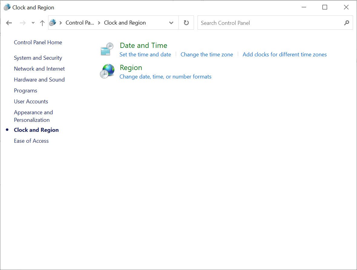 Giao diện Date and Time để tiến hành đồng bộ giờ máy tính HP.