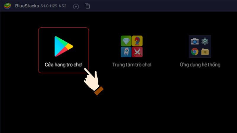 Giao diện Google Play Store trên giả lập để tải Play Together