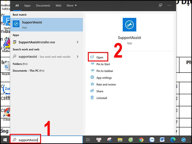 Giao diện khởi động công cụ Dell SupportAssist trên laptop Dell để kiểm tra bảo hành