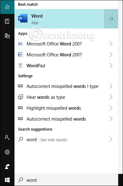 Giao diện mở phần mềm Microsoft Word trên hệ điều hành Windows 10, công cụ để đánh văn bản trên laptop.