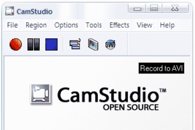 Giao diện phần mềm CamStudio hỗ trợ ghi hình desktop Win 7