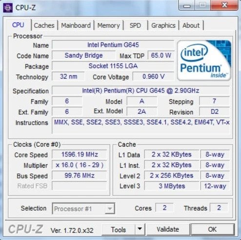 Giao diện phần mềm CPU-Z hiển thị chi tiết thông số RAM trên laptop Win 10