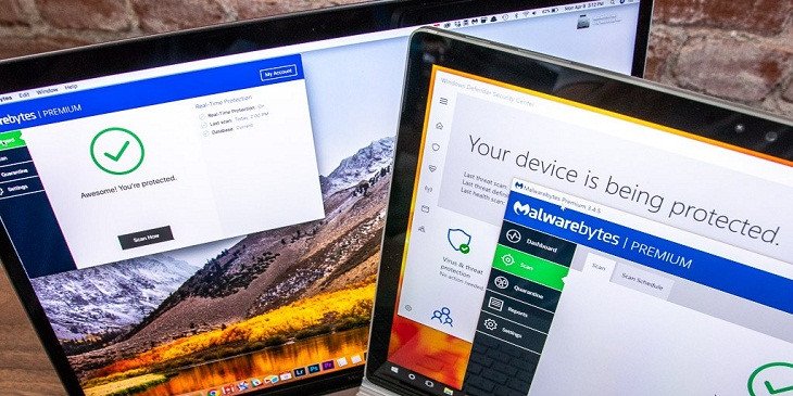 Giao diện phần mềm diệt virus đang quét hệ thống laptop để đảm bảo an toàn