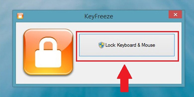Giao diện phần mềm KeyFreeze hiển thị tùy chọn khóa bàn phím và chuột