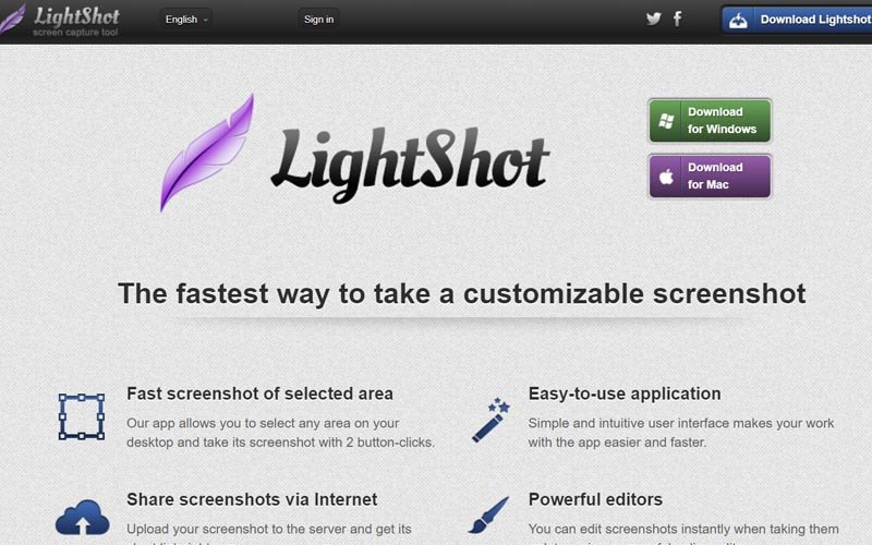 Giao diện phần mềm Lightshot hỗ trợ chụp và chỉnh sửa màn hình nhanh chóng