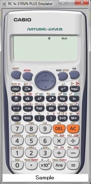 Giao diện phần mềm tải máy tính Casio FX-570VN Plus cho laptop