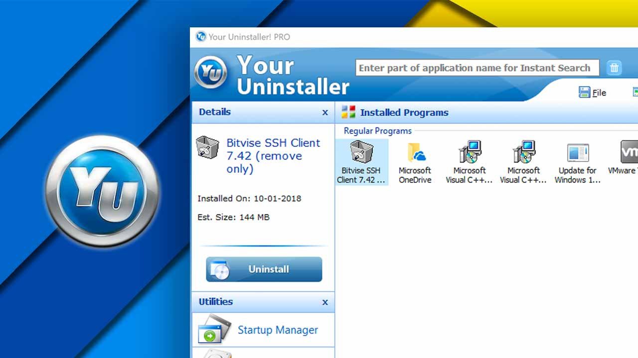 Giao diện phần mềm Your Uninstaller