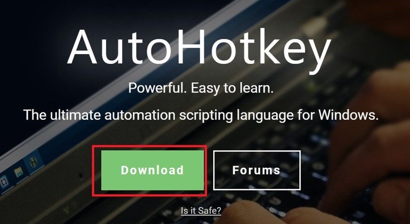 Giao diện tải xuống AutoHotKey