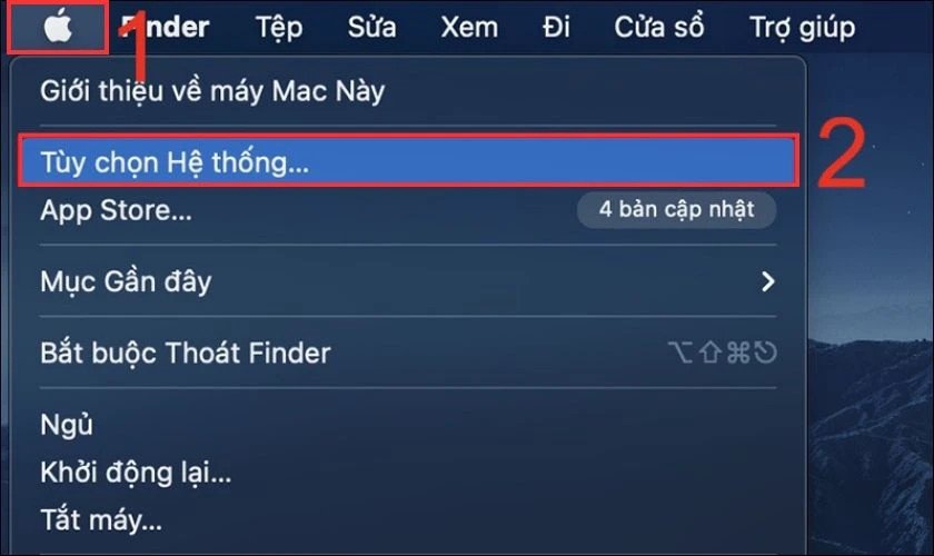 Giao diện 'Tùy chọn Hệ thống' trên macOS, nơi người dùng bắt đầu cài đặt bàn phím laptop tiếng Hàn.