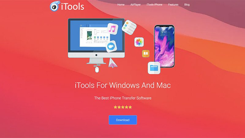 Giao diện ứng dụng iTools hỗ trợ chiếu màn hình điện thoại iPhone lên laptop