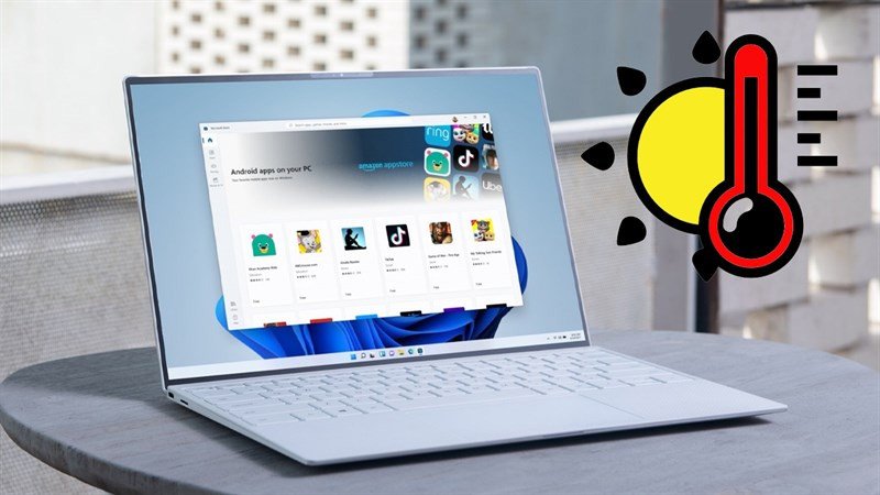 Giao diện Windows 11 trên laptop cần hạ nhiệt
