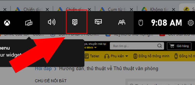 Giao diện Xbox Game Bar mở lên