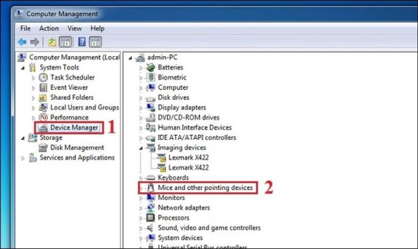 Gỡ bỏ driver chuột rời trong Device Manager để khắc phục lỗi touchpad.