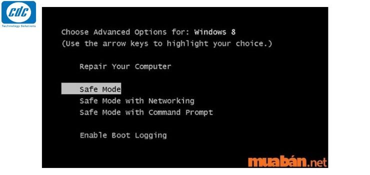 Gỡ bỏ phần mềm xung đột trong Safe Mode để khắc phục lỗi màn hình laptop HP bị tối đen