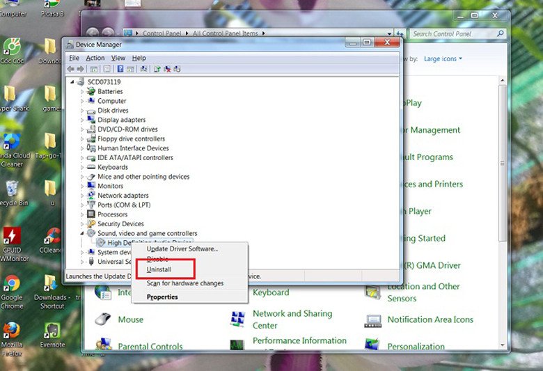 Gỡ cài đặt Sound Driver để khắc phục laptop mất tiếng