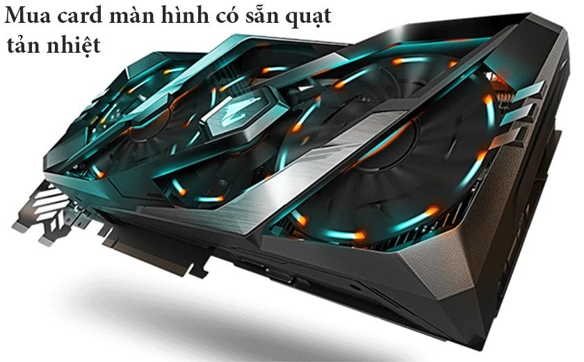 Hệ thống tản nhiệt khí của card đồ họa giúp duy trì hiệu năng và tuổi thọ khi sửa card màn hình laptop