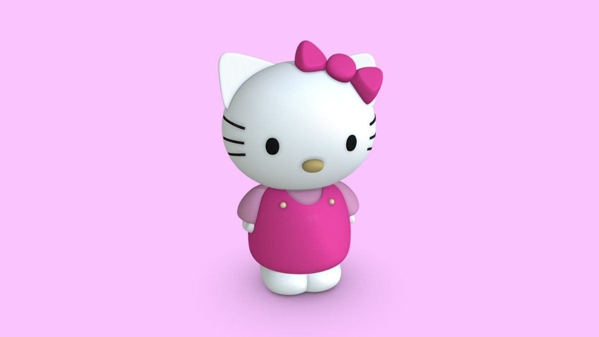 Hello Kitty 3D rực rỡ và sống động trên hình nền máy tính