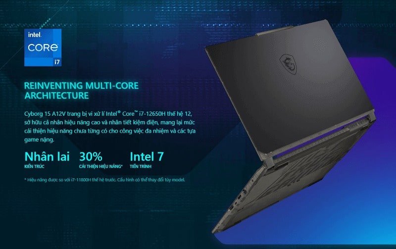 Hiệu năng vượt trội của Laptop MSI Cyborg 15 A12UCX-618VN