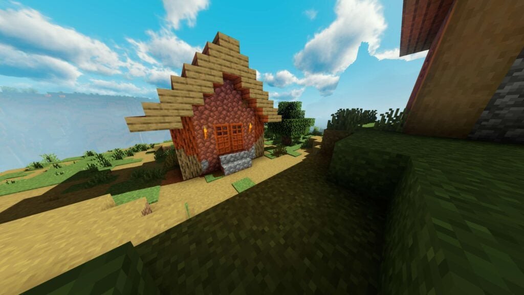 Hiệu ứng shader RRe36 tươi sáng và mượt mà cho laptop yếu trong khung cảnh Minecraft