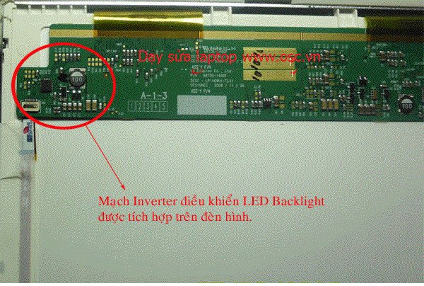 Hình ảnh chi tiết mạch Inverter tích hợp cho màn hình LED laptop