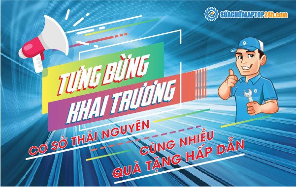 Hình ảnh khai trương trung tâm sửa chữa laptop 24h Thái Nguyên với đông đảo khách hàng tham dự