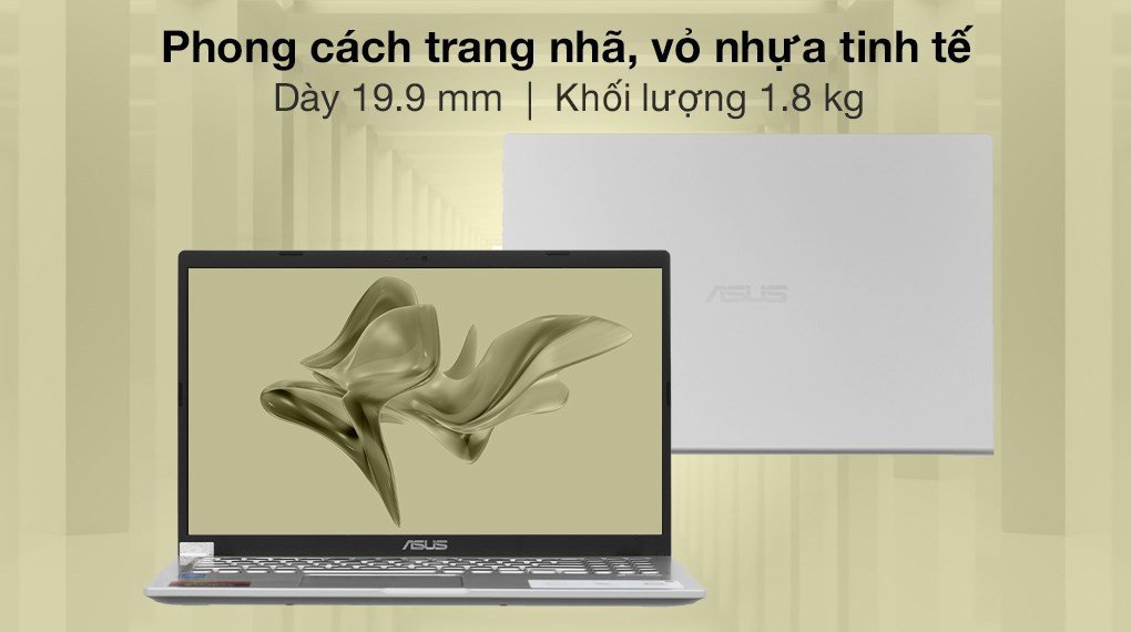 Hình ảnh laptop Asus Vivobook X515MA, một lựa chọn laptop gaming giá rẻ dưới 7 triệu cho game thủ phổ thông.