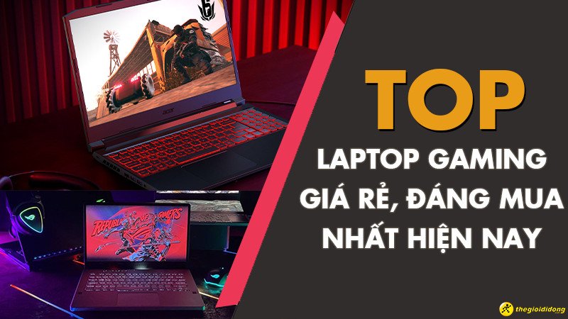 Hình ảnh laptop gaming giá rẻ với đèn LED bắt mắt, biểu tượng của hiệu năng tối ưu