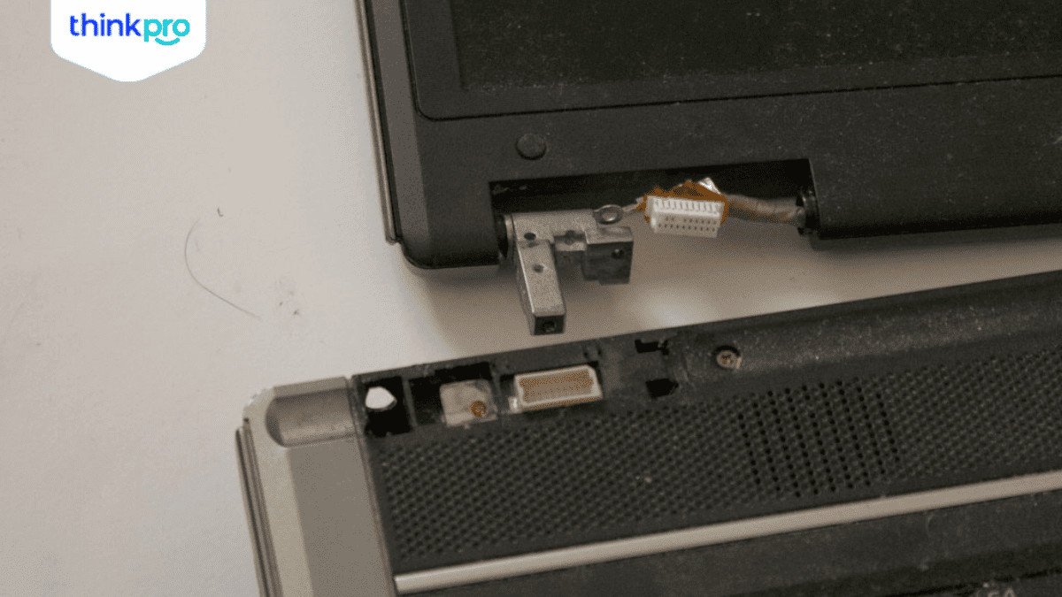Hình ảnh minh họa các dấu hiệu cần sửa cáp màn hình laptop khi bị hỏng hoặc đứt