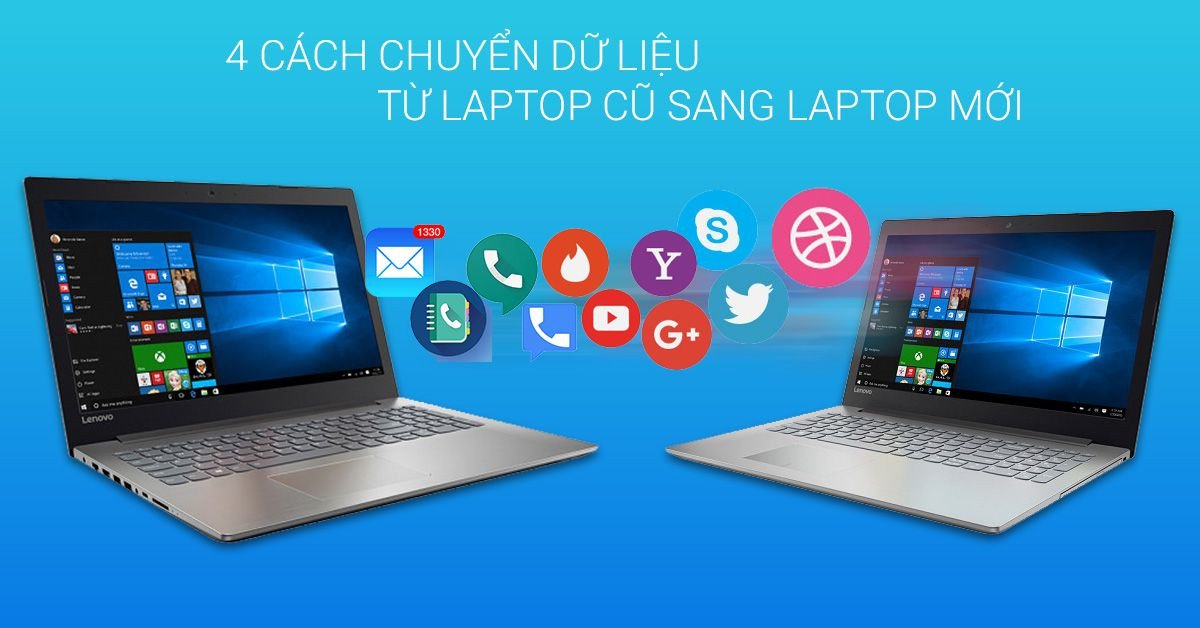 Hình ảnh minh họa các phương pháp truyền dữ liệu từ laptop sang laptop