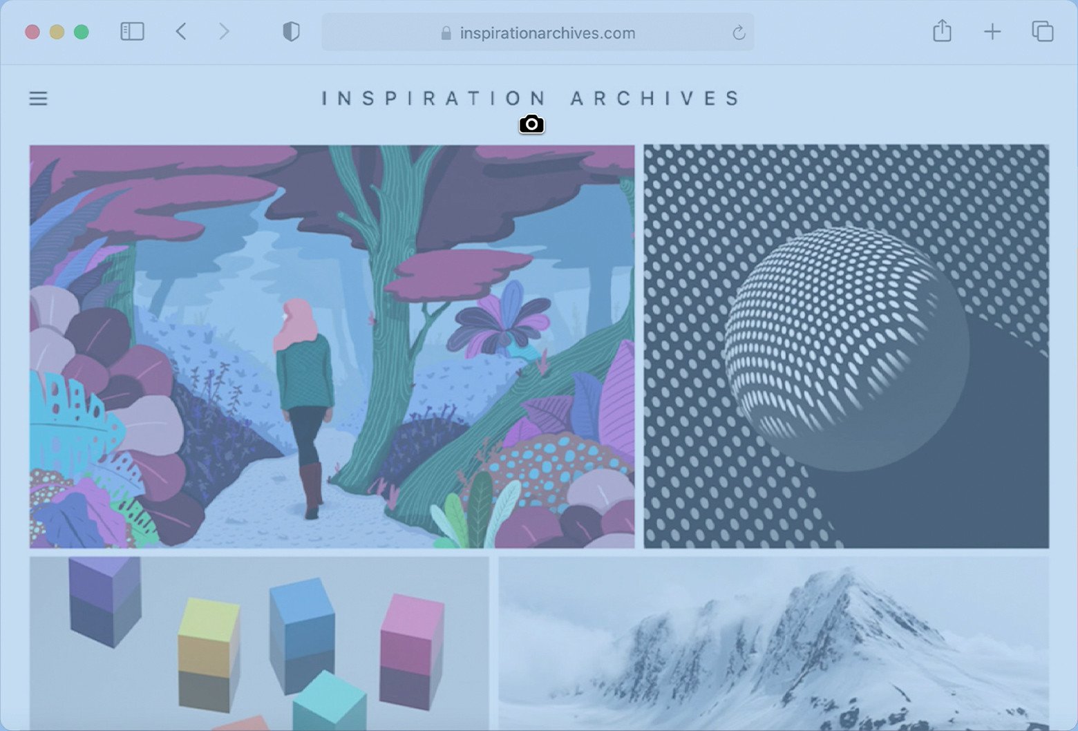 Hình ảnh minh họa cách chụp màn hình một cửa sổ ứng dụng Safari đang hoạt động trên laptop chạy MacOS Big Sur.