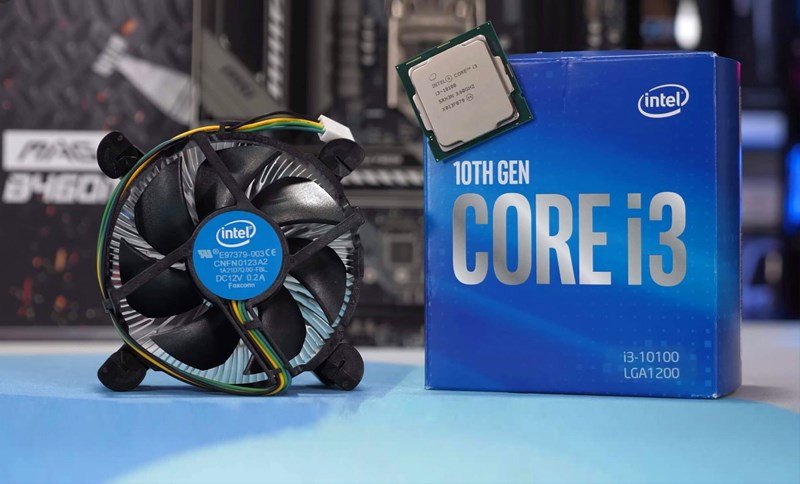 Hình ảnh minh họa chip Intel Core i3, một dòng chip phổ biến với nhiều thế hệ (gen) khác nhau