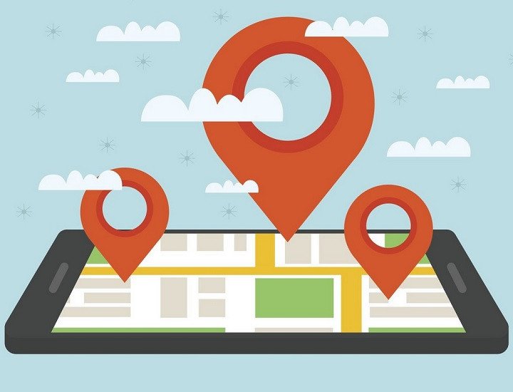 Hình ảnh minh họa dịch vụ định vị với các điểm vị trí