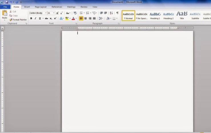 Hình ảnh minh họa lỗi mất con trỏ chuột trong Word