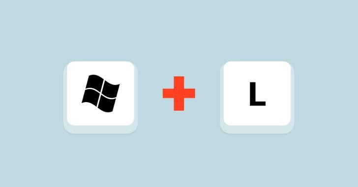 Hình ảnh minh họa phím Windows và phím L trên bàn phím, biểu thị tổ hợp phím tắt để khóa màn hình laptop.