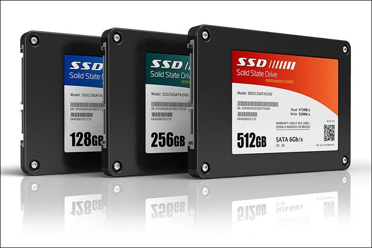 Hình ảnh một chiếc ổ cứng SSD nhỏ gọn