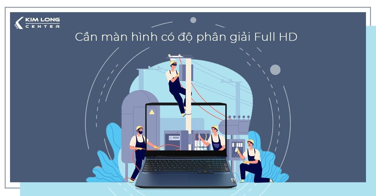 Hình ảnh sinh viên kỹ thuật đang làm việc trên laptop có màn hình lớn, rõ nét