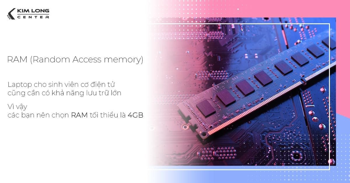 Hình ảnh thanh RAM được lắp đặt trong laptop