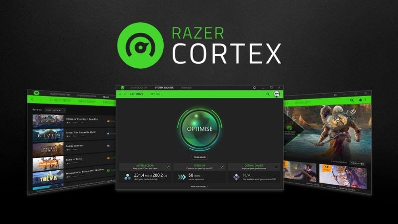Hình ảnh về phần mềm Razer Cortex giúp tối ưu hóa hiệu suất máy tính cho game