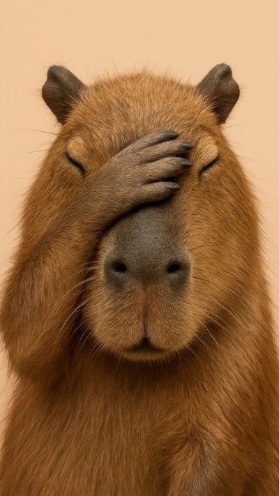 Hình nền Capybara tối giản cho laptop