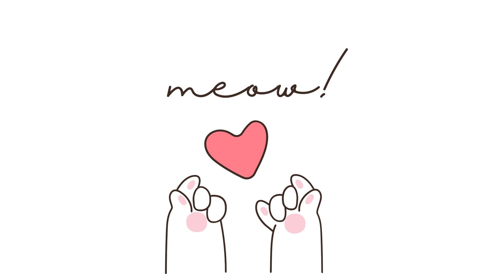 Hình nền đáng yêu bàn tay mèo