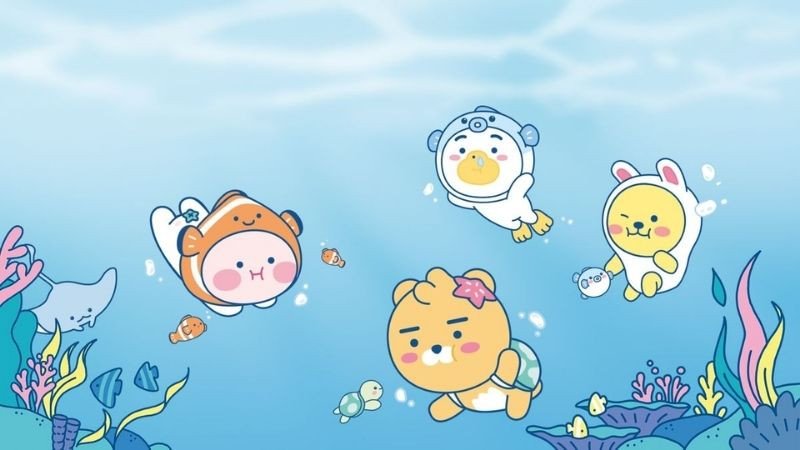 Hình nền desktop ngộ nghĩnh màu xanh với chú chim