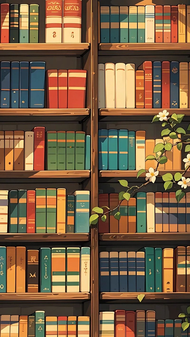 Hình nền kệ sách chất lượng cao với thiết kế tối giản