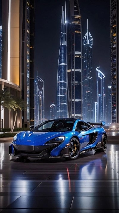 Hình nền laptop 4K siêu xe McLaren 720S màu cam rực rỡ trên đường đua