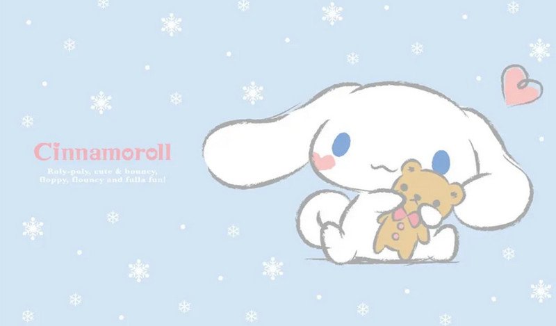 Hình nền laptop Cinnamoroll với màu sắc tươi sáng