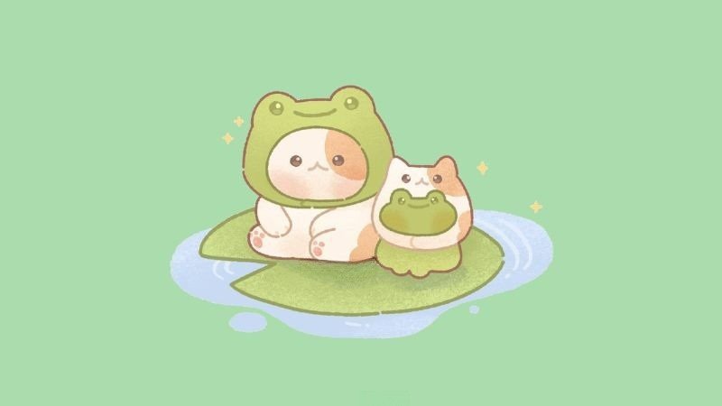 Hình nền laptop dễ thương màu pastel với những đám mây